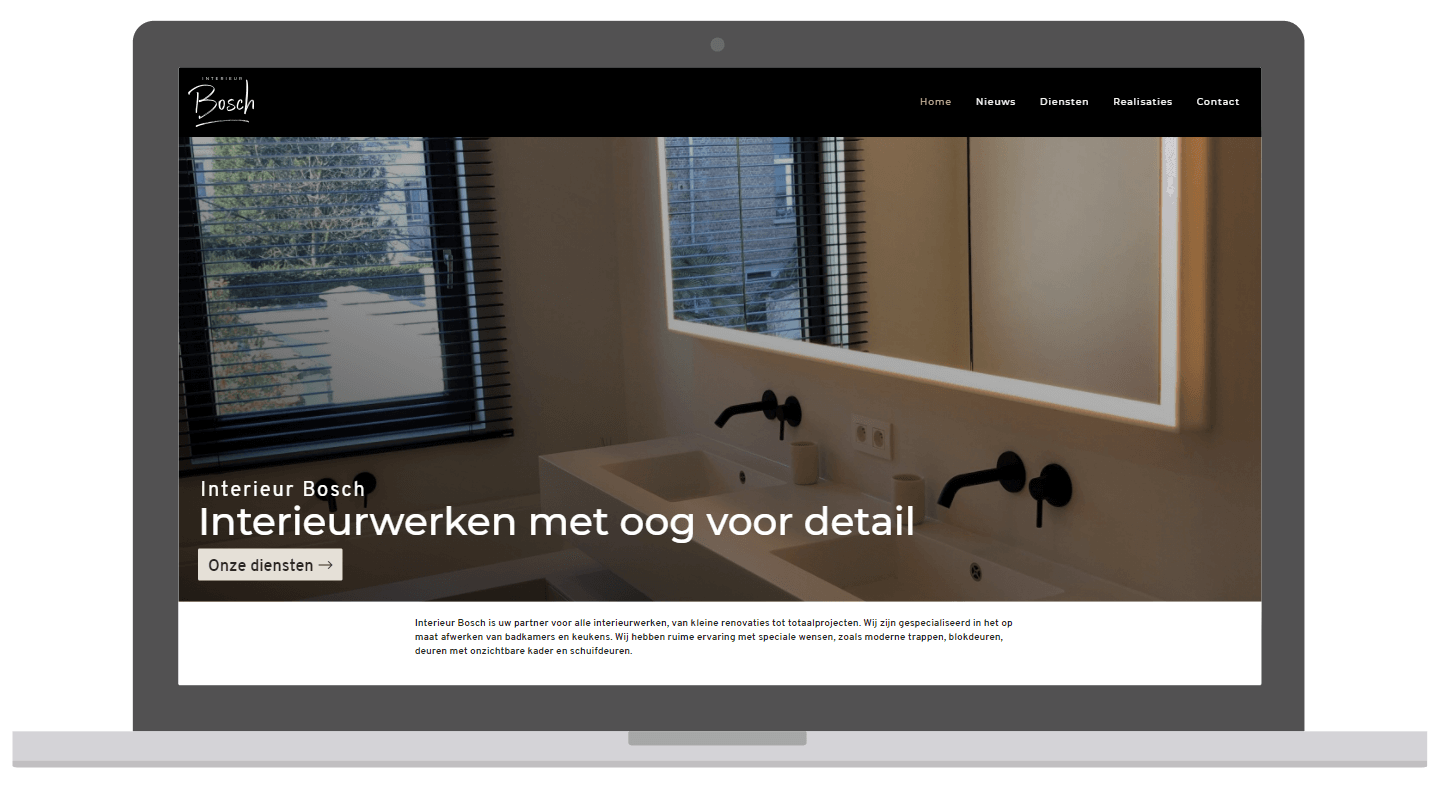 Website zelf maken of laten maken? Foto: website Interieur Bosch